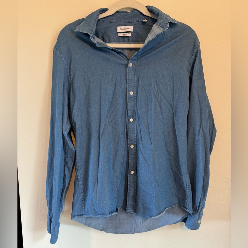 Calvin Klein | Denim Button Up Shirt | 15 1/2 32/33